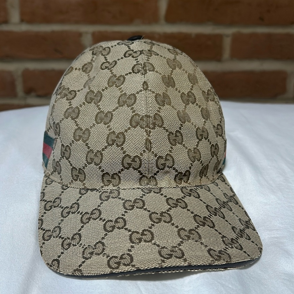 Gucci Monogram Web Baseball Hat - image 1